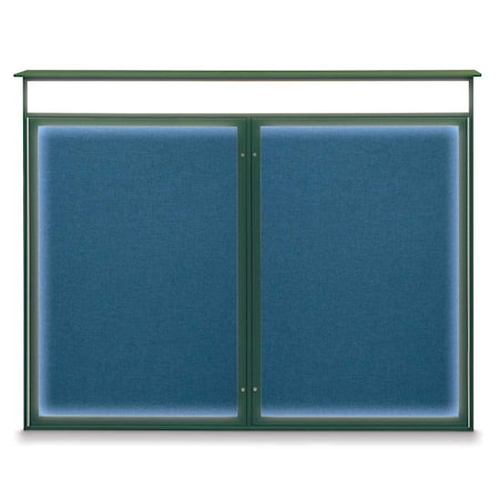 United Visual Products Single Door Enclosed Indoor Letterboard UV1124SD3036-WHITE-HUNGRN
